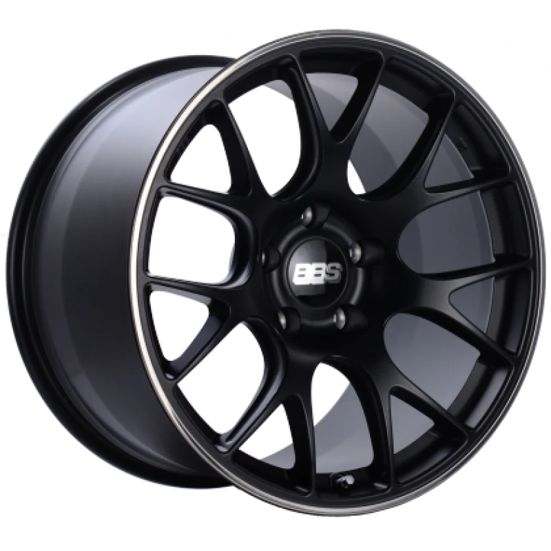 BBS CH-R 20x8.5 5x114.3 ET38 Satin Black Polished Rim Protector Wheel -82mm PFS/Clip Required