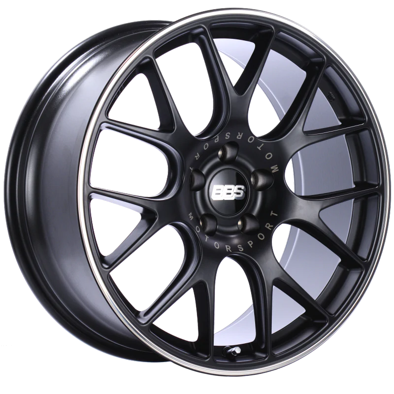 BBS CH-R 20x9.5 5x114.3 ET40 CB66 Satin Black Polished Rim Protector Wheel