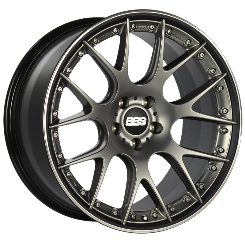 BBS CH-RII 21x10.5 5x120 ET35 Satin Platinum Center Black Lip SS Rim Prot Wheel -82mm PFS/Clip Req