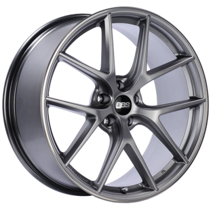 BBS CI-R 19x8 5x114.3 ET38 PFS Platinum Silver Polished Rim Protector Wheel -82mm PFS/Clip Req