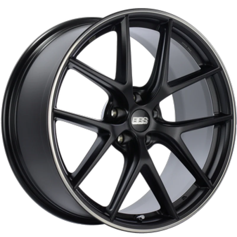 BBS CI-R 20x11.5 5x112 ET40 Satin Black Polished Rim Protector Wheel -82mm PFS/Clip Required