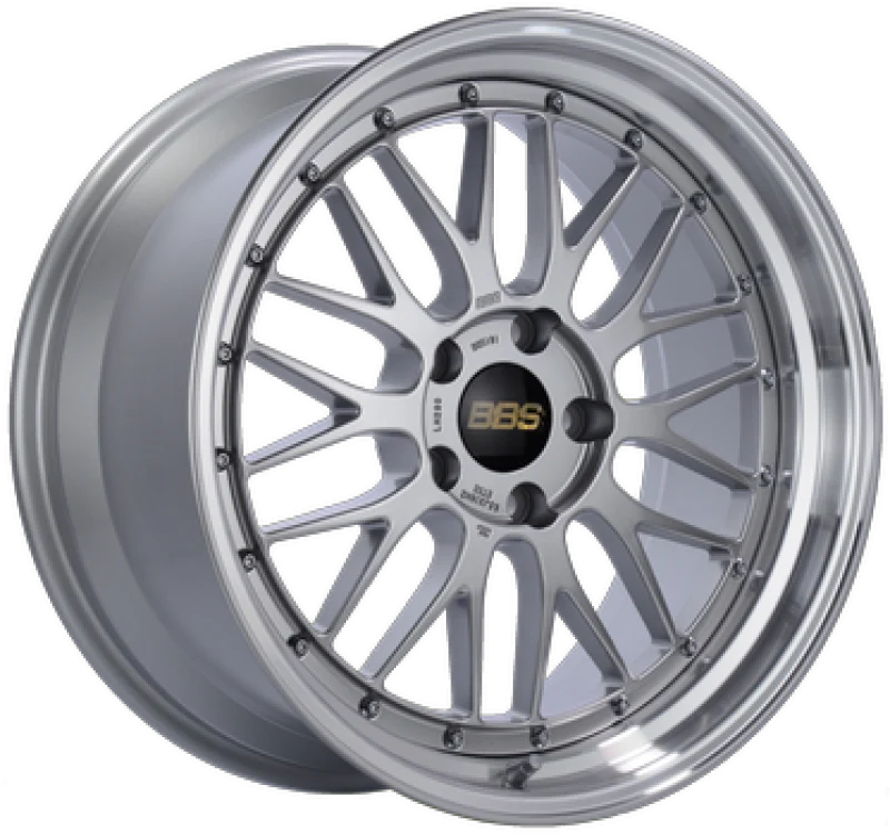BBS LM 17x8 5x120 ET40 CB72.5 Diamond Silver Center / Diamond Cut Lip Wheel PFS/Clip Required