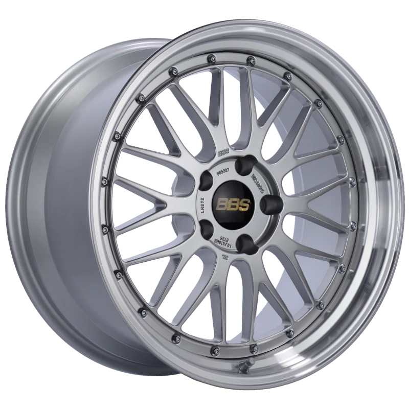 BBS LM 19x9.5 5x120 ET48 Diamond Silver Center Diamond Cut Lip Wheel -82mm PFS/Clip Required