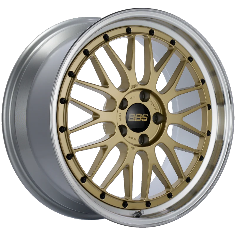BBS LM 19x9 5x112 ET42 Gold Center Diamond Cut Lip Wheel -82mm PFS/Clip Required - Image 2