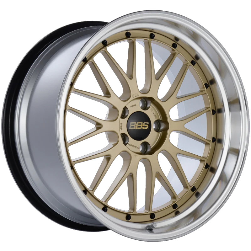 BBS LM 20x10.5 5x114.3 ET20 CB66 Gold Center Diamond Cut Lip Wheel