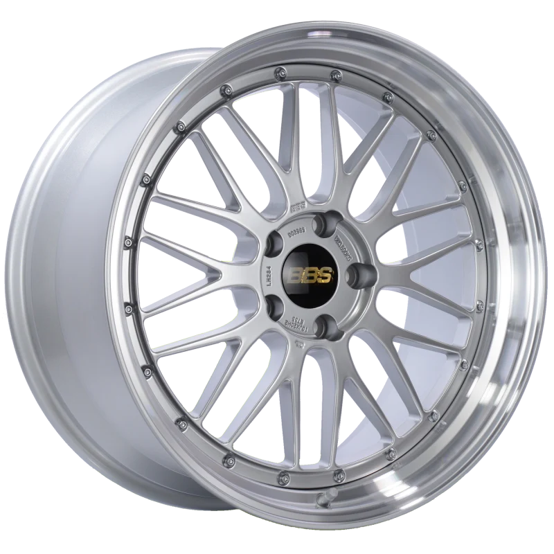 BBS LM 20x10 5x120 ET33 Diamond Silver Center Diamond Cut Lip Wheel -82mm PFS/Clip Required - Image 2