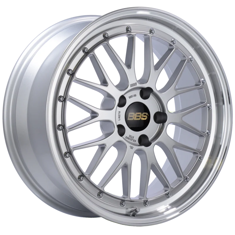 BBS LM 20x10 5x120 ET45 Diamond Silver Center Diamond Cut Lip Wheel -82mm PFS/Clip Required