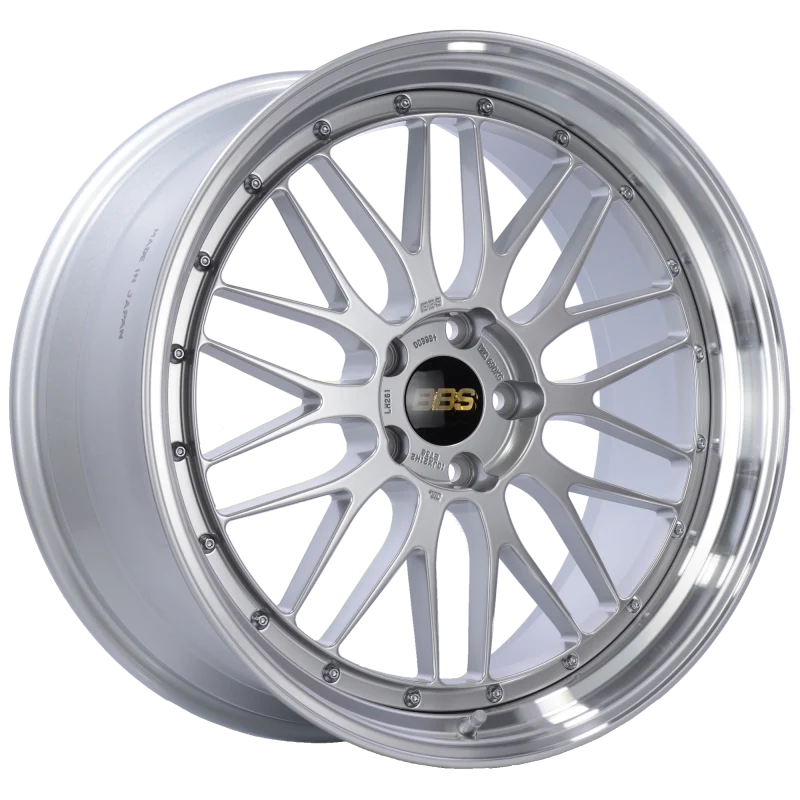 BBS LM 21x10 5x120 ET38 Diamond Silver Center Diamond Cut Lip Wheel -82mm PFS/Clip Required - Image 2