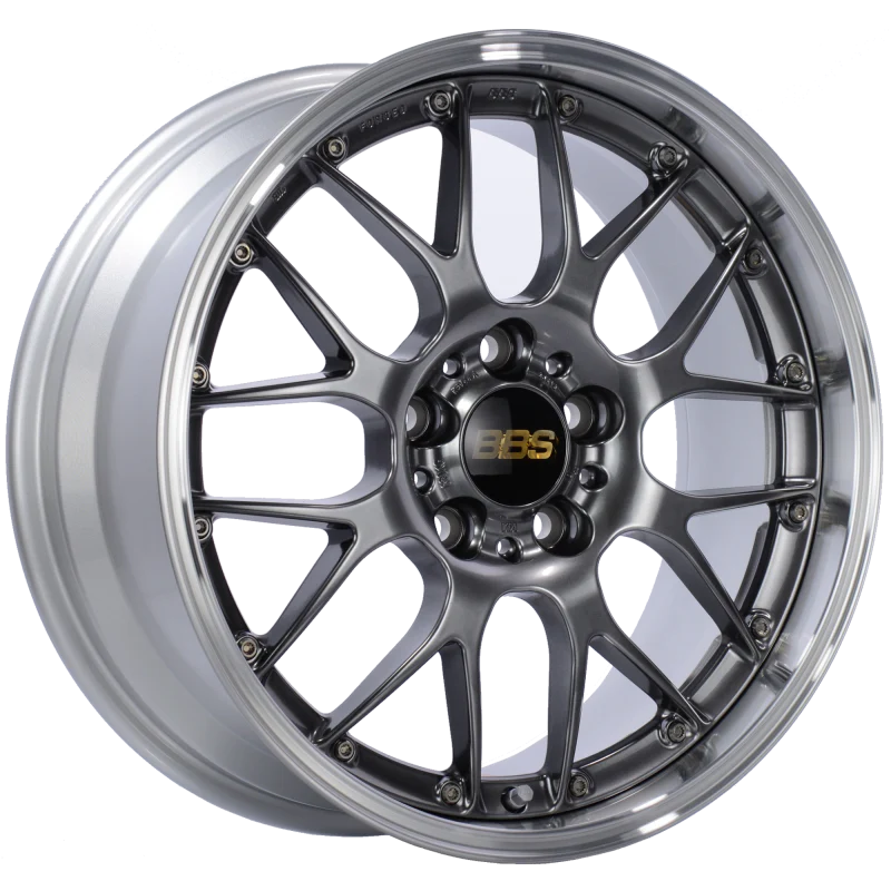 BBS RS-GT 20x8.5 5x114.3 ET43 Diamond Black Center Diamond Cut Lip Wheel -82mm PFS/Clip Required