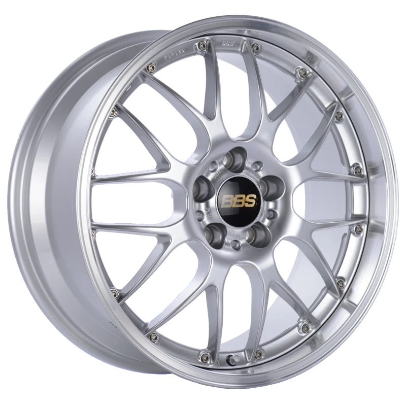 BBS RS-GT 20x8.5 5x114.3 ET43 Diamond Silver Center Diamond Cut Lip Wheel -82mm PFS/Clip Required