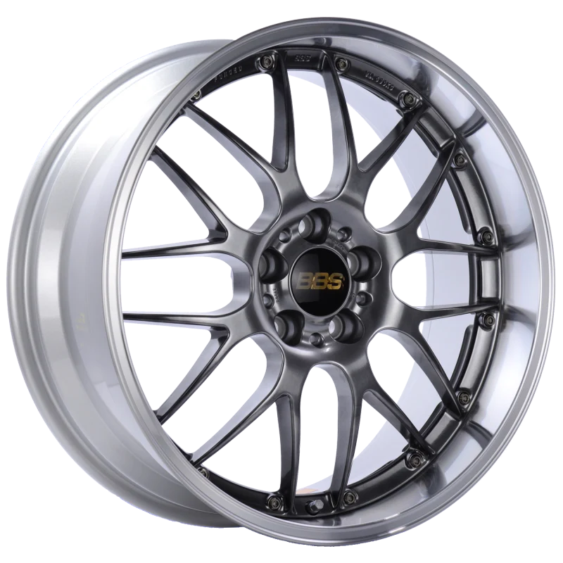 BBS RS-GT 20x8.5 5x120 ET15 Diamond Black Center Diamond Cut Lip Wheel -82mm PFS/Clip Required