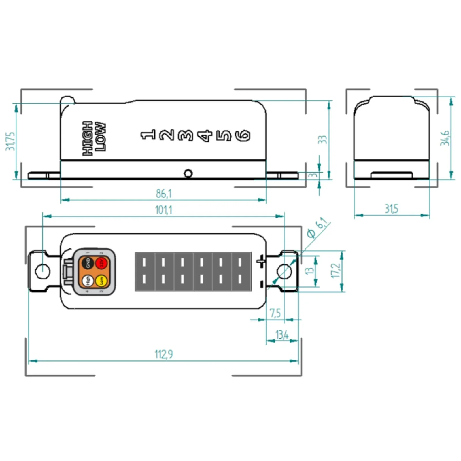 CANchecked thermocouple amplifier (4/6/8/10 slot) Type-K sensor controller to CAN bus - Image 4