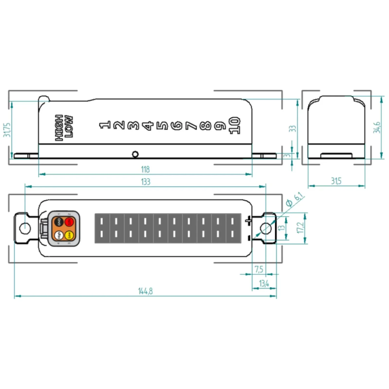 CANchecked thermocouple amplifier (4/6/8/10 slot) Type-K sensor controller to CAN bus - Image 8