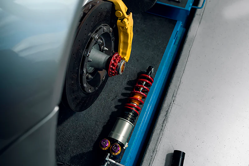 KW 04-05 Porsche Carrera GT Special Edition HLS4 V5 Coilover Kit w/ Red & Blue Springs - Image 10